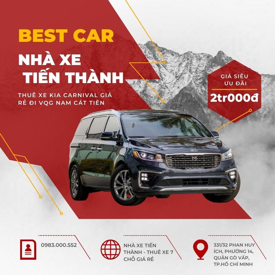 Cho thuê xe 7 chỗ Kia Carnival giá rẻ đi VQG Nam Cát Tiên